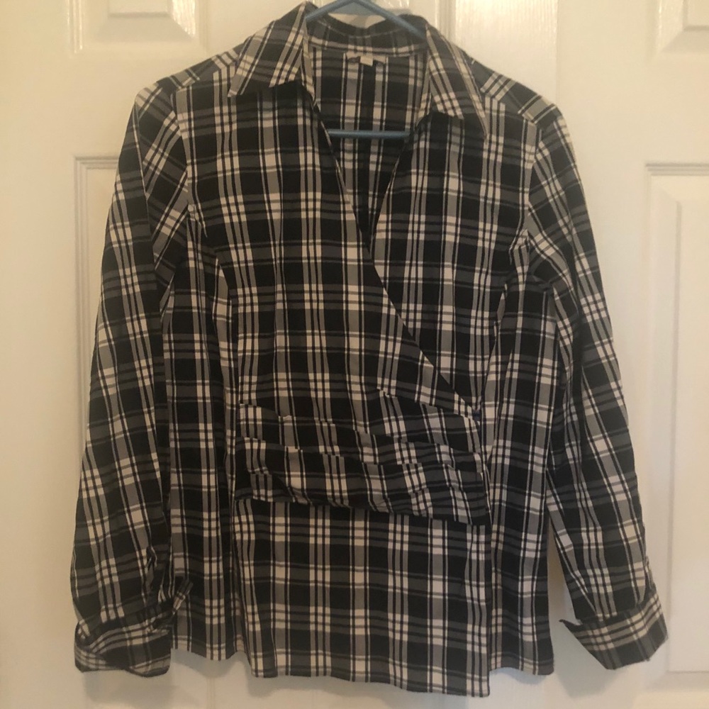 - Talbots Faux Wrap Top Large